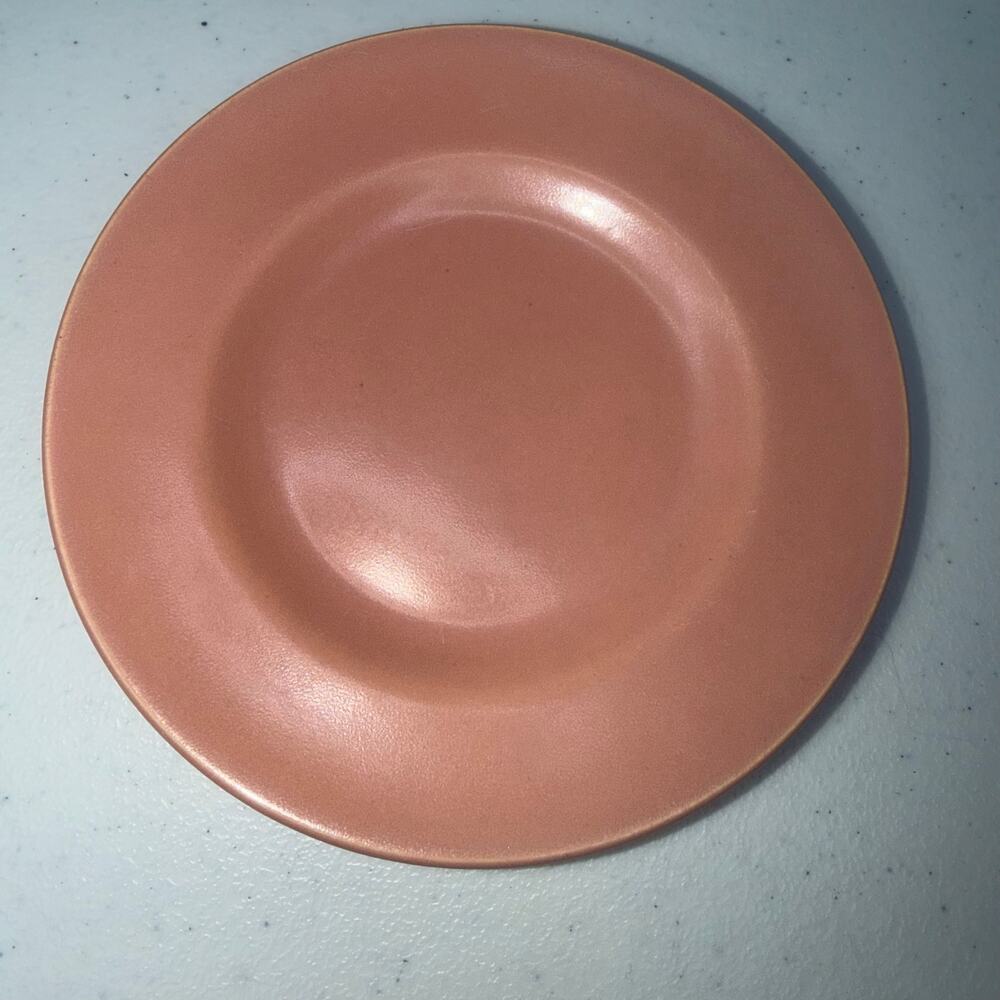 Vintage Poppy Trail by Metlox Bread Plate 6 1/4” Orange Ceramic MCM